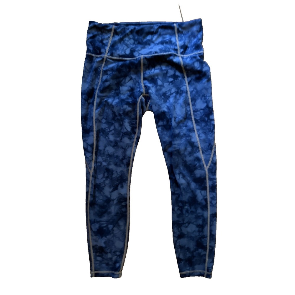 Athleta Women's Size Medium Blue Tie Dye Leggings